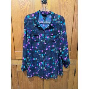 Lane Bryant Sheer Party Shirt | Women's 18-20